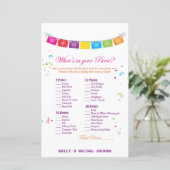 Papier Jeu de Fête des mariées mexicaine Fiesta IMPRIMÉ (Debout devant)