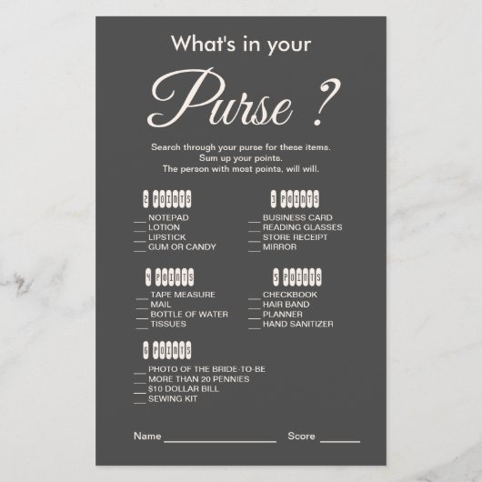 Papier Jeu de Fête des mariées moderne et élégant gris fo (Dos)
