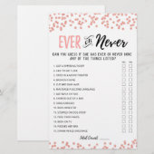 Papier Jeu de Fête des mariées modifiable jamais ou jamai (Devant / Derrière)