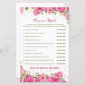 Papier Jeu de Fête des mariées modifiable sur ou sous (Devant / Derrière)