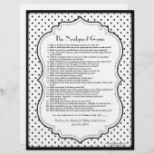 Papier Jeu de Fête des mariées noir blanc Polka Dot (Devant / Derrière)