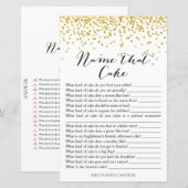 Papier Jeu de Fête des mariées - Nom Que Gâteau & Réponse (Devant / Derrière)