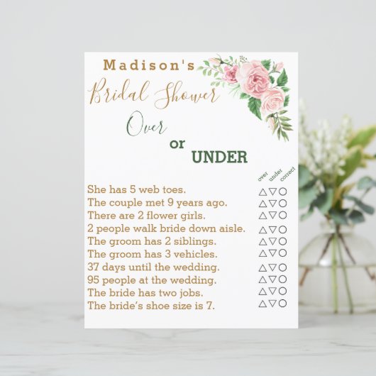 Papier Jeu de Fête des mariées 🌸 plus ou moins en défi (Debout devant)