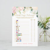 Papier Jeu de Fête des mariées rose et or IMPRIMÉ (Debout devant)