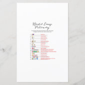 Papier Jeu de Fête des mariées rose et or IMPRIMÉ (Dos)