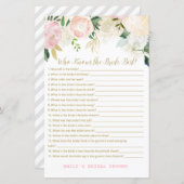 Papier Jeu de Fête des mariées rose et or IMPRIMÉ (Devant / Derrière)