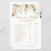 Papier Jeu de Fête des mariées rose et or IMPRIMÉ (Devant / Derrière)