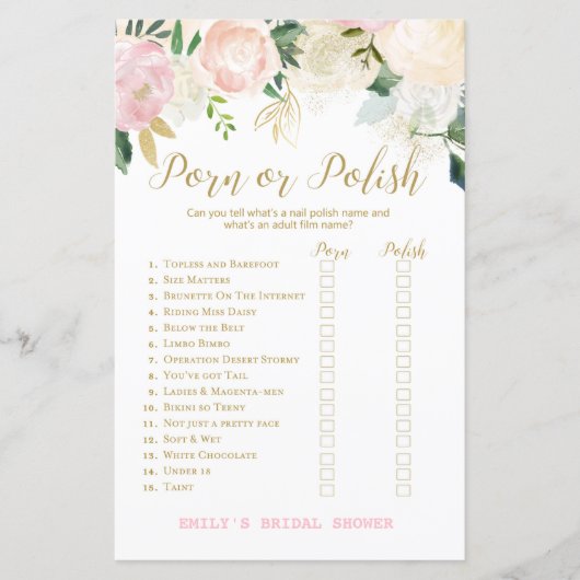 Papier Jeu de Fête des mariées rose et or IMPRIMÉ (Devant)