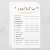 Papier Jeu de Fête des mariées "Think Fast" (Devant / Derrière)