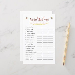 Papier Jeu de Fête des mariées "Think Fast"