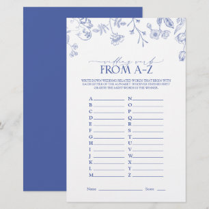 Papier Jeu de Fête des mariées victorienne bleu et blanc