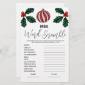 Papier Jeu de Fête des mariées Word Scramble (Devant / Derrière)