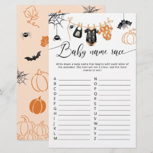 Papier Jeu de fête prénatale Halloween : Concours de noms