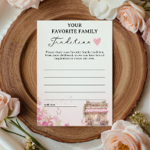 Jeu de fête prénatale sur les traditions familiale