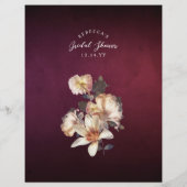 Papier Jeu de fête prénuptiale de fleurs d'automne pour m (Dos)