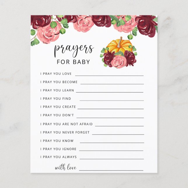 Papier Jeu de fête | prières pour bébé (Devant)
