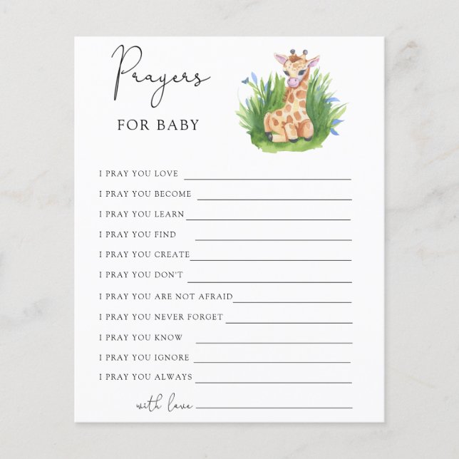 Papier Jeu de fête | prières pour bébé (Devant)