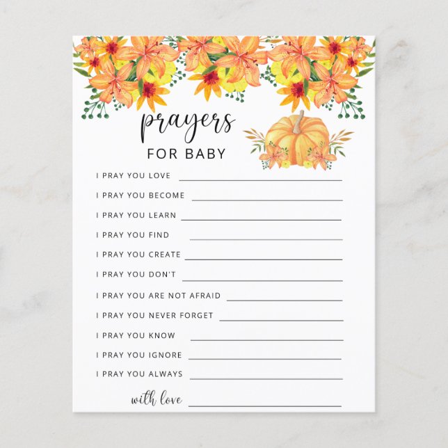 Papier Jeu de fête | prières pour bébé (Devant)