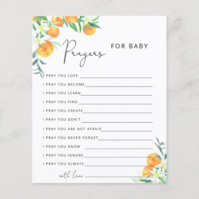 Papier Jeu de fête | prières pour bébé (Devant)