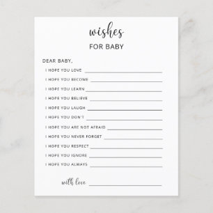 Papier Jeu de fête vœux pour bébé