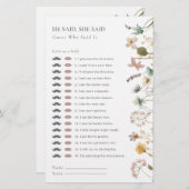 Papier Jeu de Fêtes des mariées florales (Devant / Derrière)