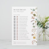 Papier Jeu de Fêtes des mariées florales (Debout devant)