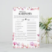 Papier Jeu de Fêtes des mariées florales (Debout devant)