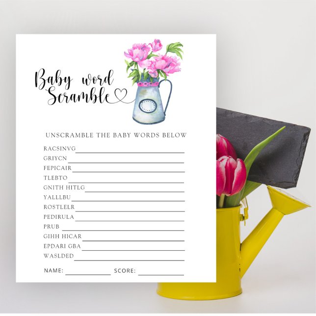 Papier Jeu de fleurs - Baby Word Scramble Jeu (Créateur téléchargé)