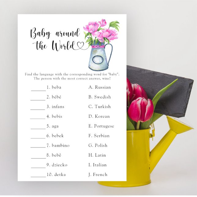 Papier Jeu de fleurs - Bébé autour du monde jeu (Créateur téléchargé)