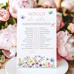 Papier Jeu de jardin de papillons de fleurs sauvages 'Pré