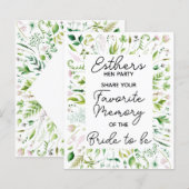 Papier Jeu de la douche nuptiale mariage de mémoire préfé (Devant / Derrière)