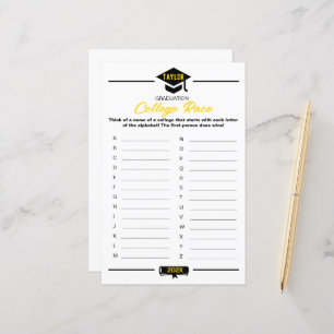 Papier Jeu de la fête de graduation - course de l'univers