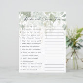 Papier Jeu de la mariée et de la mariée et de la chambre  (Debout devant)