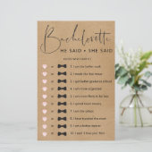 Papier Jeu de la partie de bachelorèse double face (Debout devant)