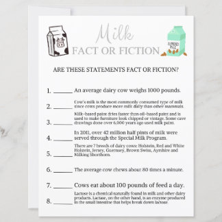 Papier Jeu de lait : fait ou fiction