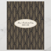 Papier Jeu de Libs de mariée Art Déco (Dos)