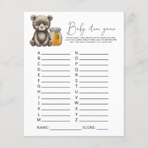 Papier Jeu de l'ours en peluche pour bébé. Jeu de Baby Sh