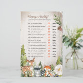 Papier Jeu de maman ou papa d'animaux de la forêt en hive (Debout devant)