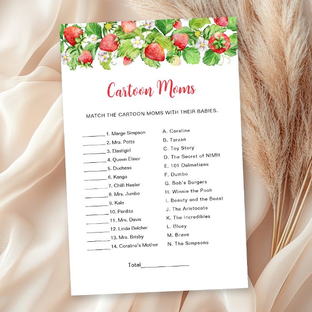 Papier Jeu de mamans cartoon à la fraise (Créateur téléchargé)