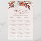 Papier Jeu de mariage Boho Floral Qu'est-ce que vous avez (Devant)