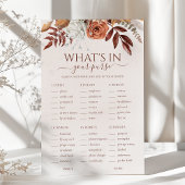 Papier Jeu de mariage Boho Floral Qu'est-ce que vous avez