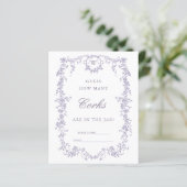 Papier Jeu de mariage 'Devinez combien' au lavande classi (Debout devant)
