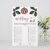 Papier Jeu de mariage d'hiver de A-Z (Debout devant)