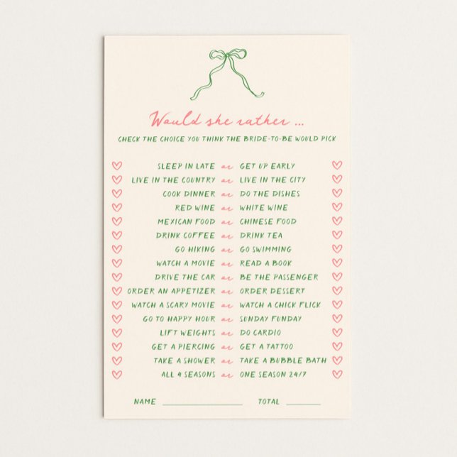 Papier Jeu de mariage écrit à la main vert rose (Créateur téléchargé)
