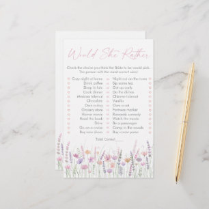 Papier Jeu de mariage 'Fleurs sauvages pastel, plutôt que