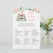 Papier Jeu de mariage floral voyage Qu'est-ce que vous av (Debout devant)