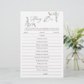 Papier Jeu de mariage hivernal Rustique Greenery (Debout devant)