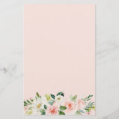 Papier Jeu de mariage Il a dit Elle a dit Fleurs roses pa (Dos)