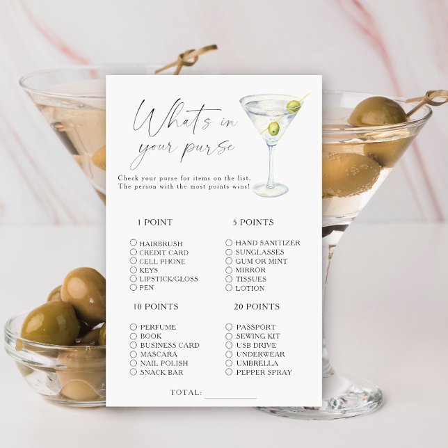 Papier Jeu de mariage Martini Qu'est-ce que vous avez dan (Créateur téléchargé)