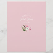 Papier Jeu de mariage modifiable floral rose et or (Dos)